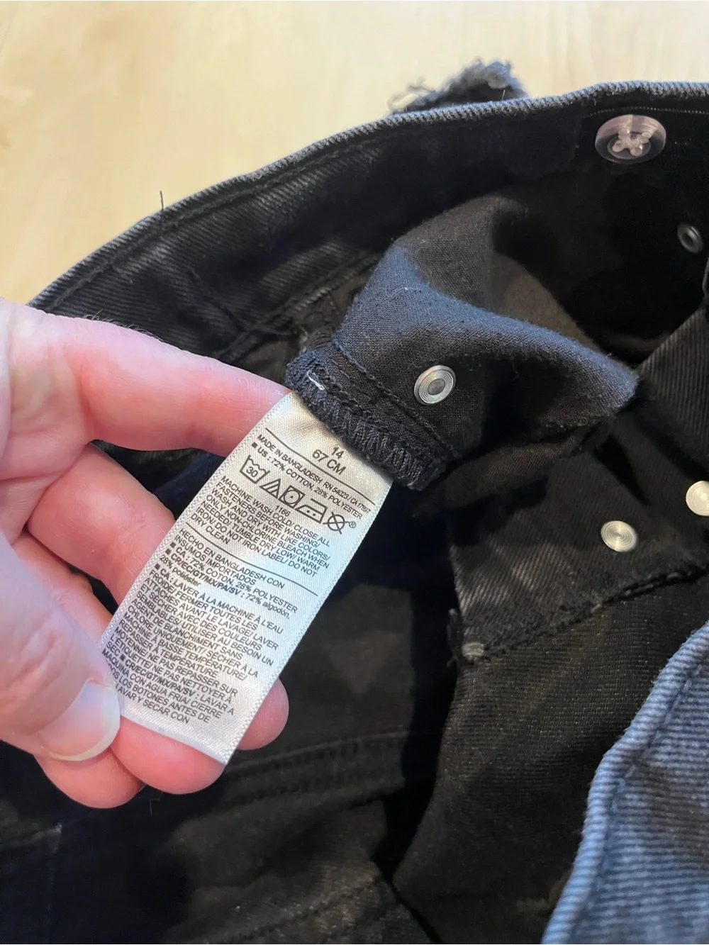 Old Navy 14 High Rise Jean Shorts Black